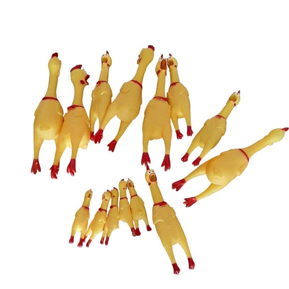 Toys Screaming Rubber Chickens Squeeze Novelty Squeaky Noise Noise